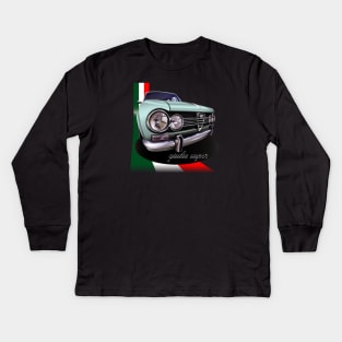 Alfa Romeo Giulia Super Tricolour Design Kids Long Sleeve T-Shirt